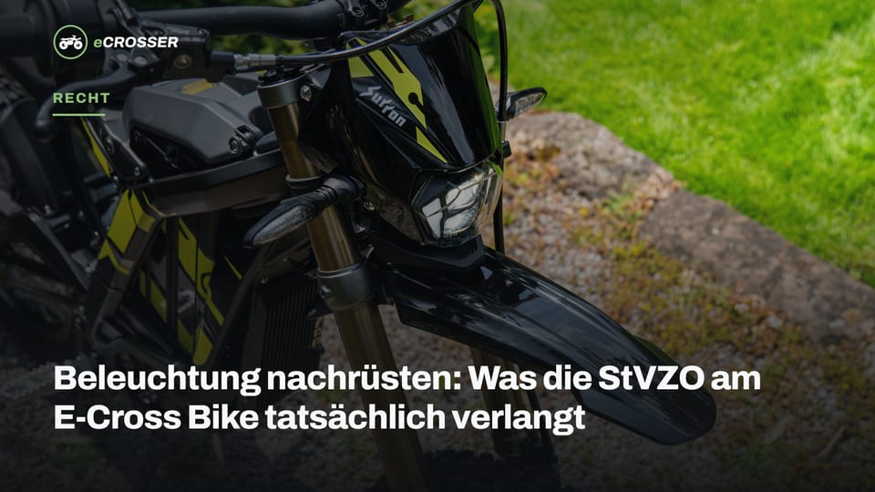 Beleuchtung nachrüsten: Was die StVZO am E-Cross Bike tatsächlich verlangt