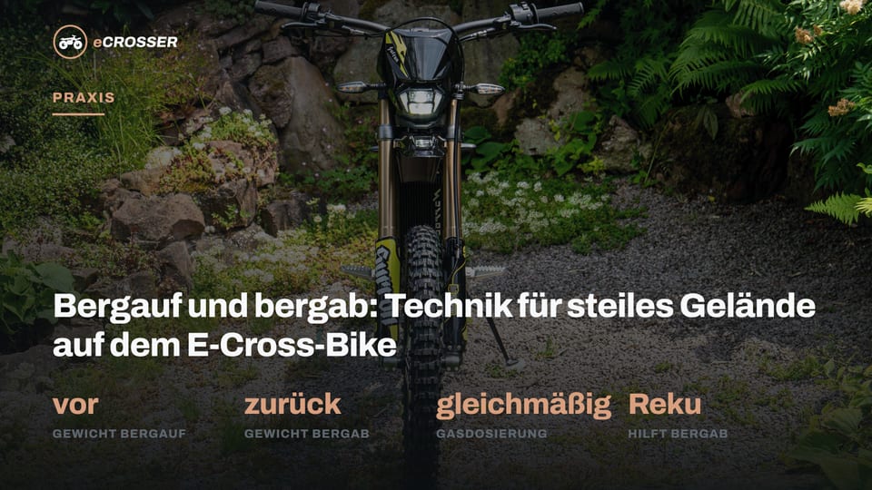 Bergauf und bergab: Technik für steiles Gelände auf dem E-Cross-Bike