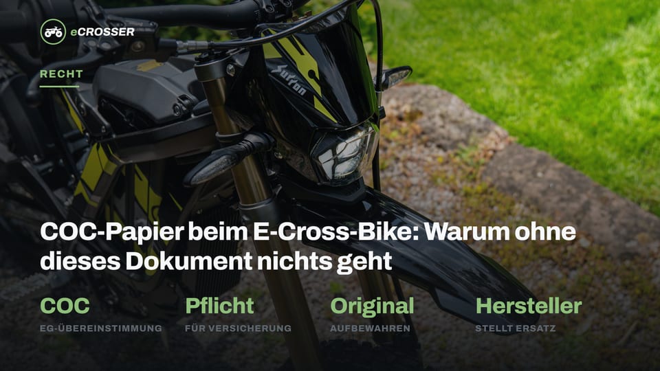 COC-Papier beim E-Cross-Bike: Warum ohne dieses Dokument nichts geht