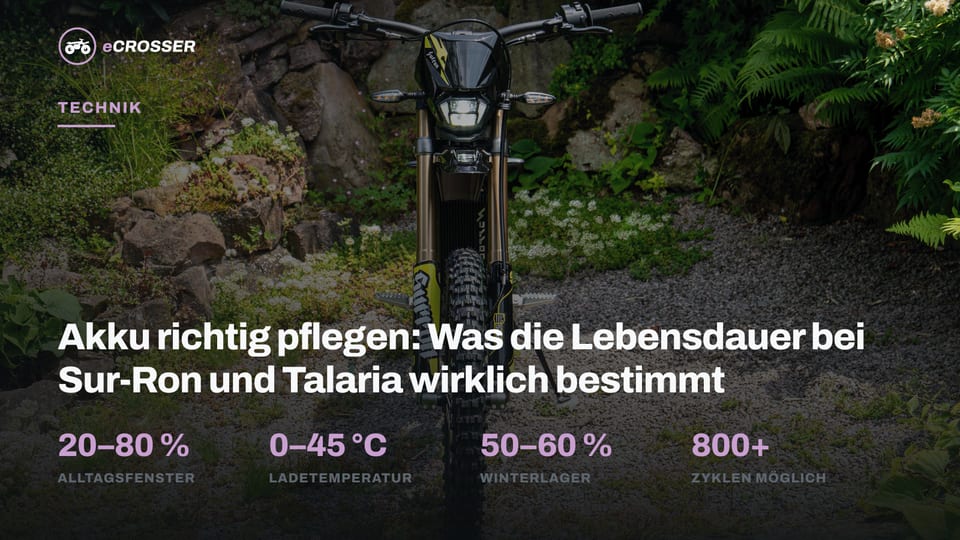 Akku richtig pflegen: Was die Lebensdauer bei Sur-Ron und Talaria wirklich bestimmt
