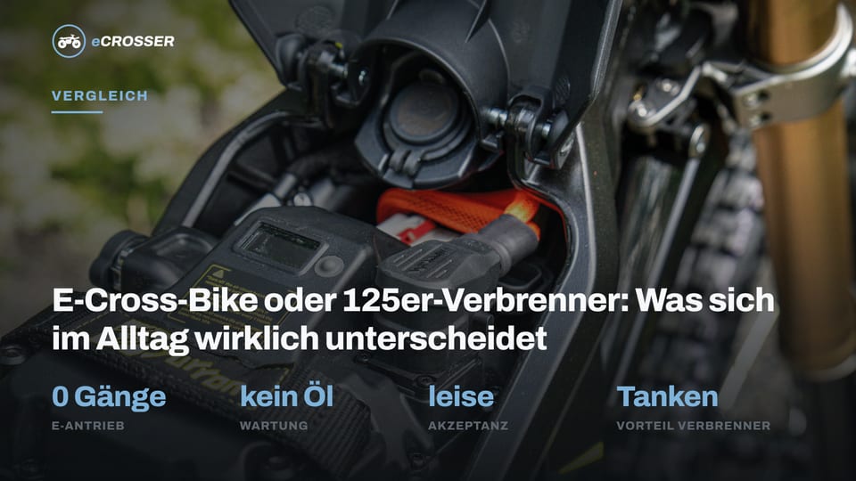 E-Cross-Bike oder 125er-Verbrenner: Was sich im Alltag wirklich unterscheidet