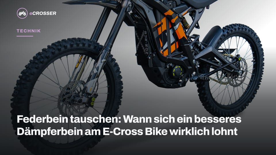 Federbein tauschen: Wann sich ein besseres Dämpferbein am E-Cross Bike wirklich lohnt
