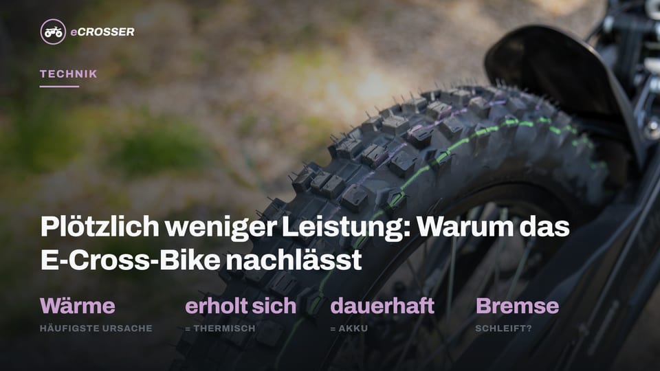 Plötzlich weniger Leistung: Warum das E-Cross-Bike nachlässt