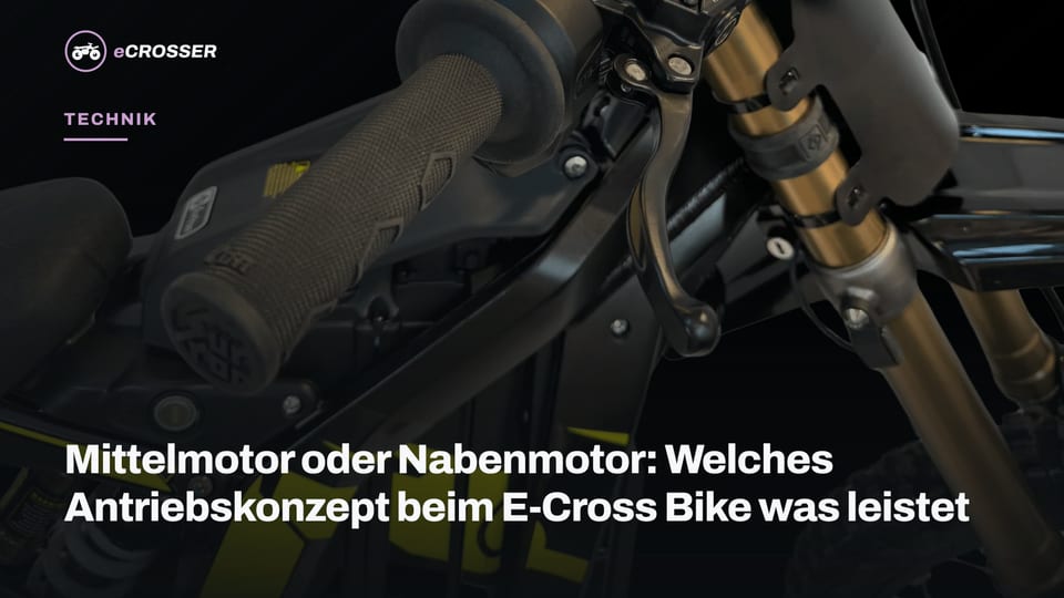 Mittelmotor oder Nabenmotor: Welches Antriebskonzept beim E-Cross Bike was leistet