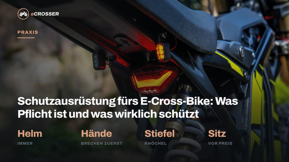 Schutzausrüstung fürs E-Cross-Bike: Was Pflicht ist und was wirklich schützt