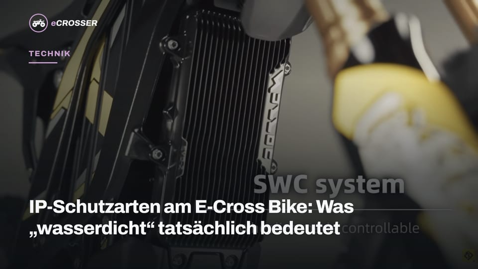 IP-Schutzarten am E-Cross Bike: Was „wasserdicht“ tatsächlich bedeutet